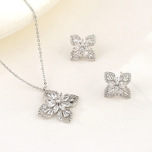 Show details for Good Cubic Zirconia Flowers & Plants 2 Piece Jewelry Set