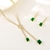 Picture of Charming Green Delicate 2 Piece Jewelry Set As a Gift