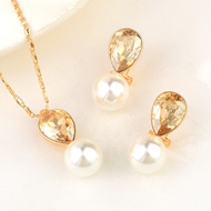 Show details for Charming Yellow Geometric 2 Piece Jewelry Set As a Gift