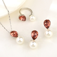 Show details for Irresistible Platinum Plated Party 3 Piece Jewelry Set For Your Occasions
