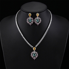 Show details for Hypoallergenic Platinum Plated Luxury 2 Piece Jewelry Set with Easy Return