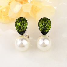 Show details for Designer Platinum Plated Copper or Brass Dangle Earrings with Easy Return