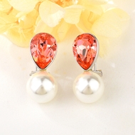 Show details for Buy Platinum Plated Copper or Brass Dangle Earrings with Wow Elements