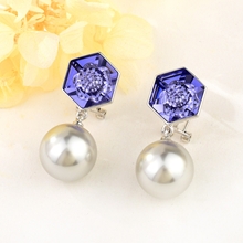 Show details for Need-Now Blue Geometric Dangle Earrings from Editor Picks