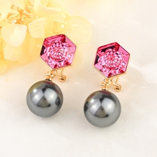 Show details for New Swarovski Element Copper or Brass Dangle Earrings