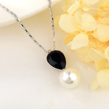Show details for Bulk Platinum Plated Swarovski Element Pendant Necklace Exclusive Online