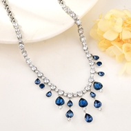 Show details for Copper or Brass Platinum Plated Pendant Necklace Online Only