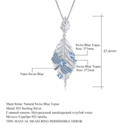 Picture of Italian craftsmanship design gentle and simple temperament style 925 silver topaz personality necklace