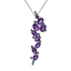 Show details for Designed Italian craftsmanship 925 silver inlaid dazzling luxury banquet style exaggerated amethyst handmade jewelry necklace